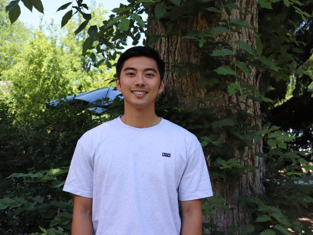 An outdoor portrait of Sam Wong